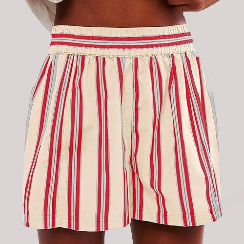 Stripe Print Shorts