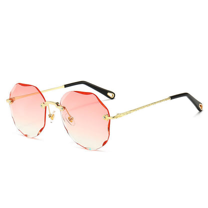 Rimless Polygonal Sunglasses