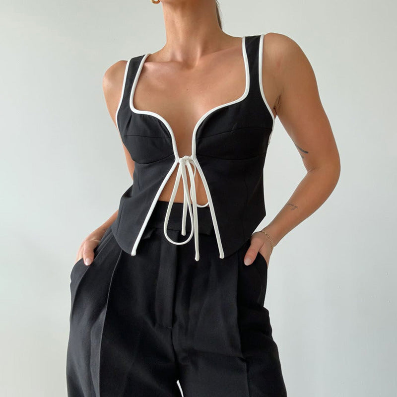 Elegant Shoulder Strap Vest