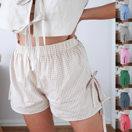 Loose Shorts With Lace-up Design