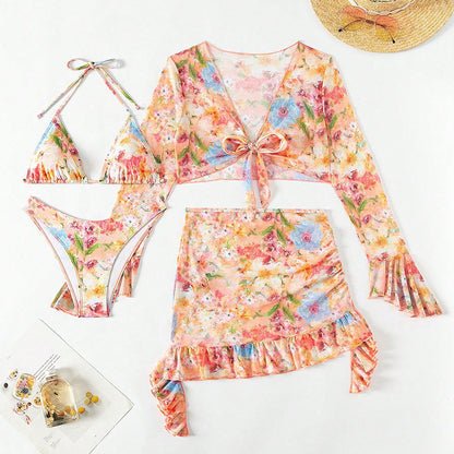 Beach Dress Bikini Four-piece Suit