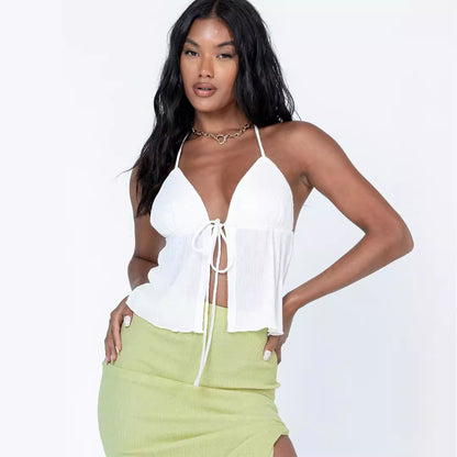 Lace-up Drawstring Camisole