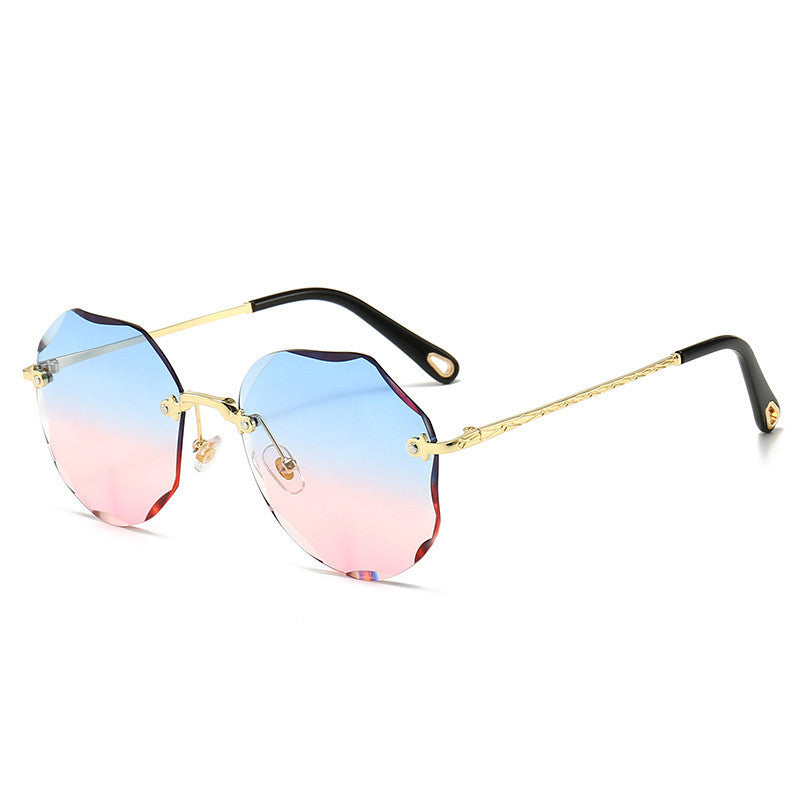 Rimless Polygonal Sunglasses