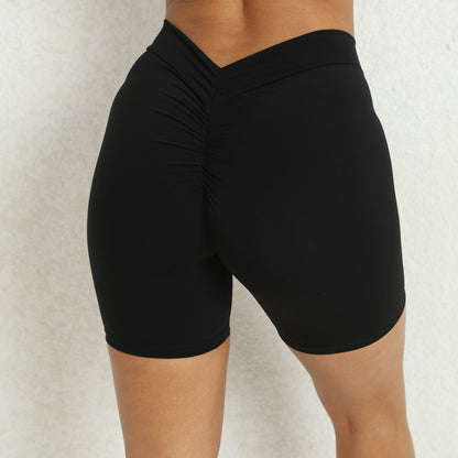 Deep V-shaped Wrinkle Shorts