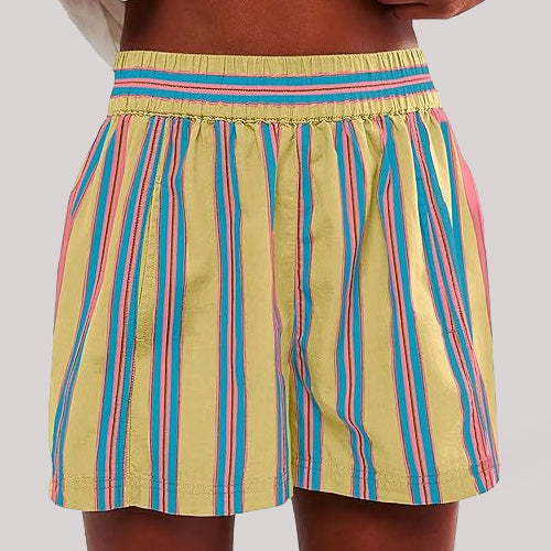 Stripe Print Shorts