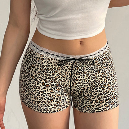 Leopard Low Waist Shorts