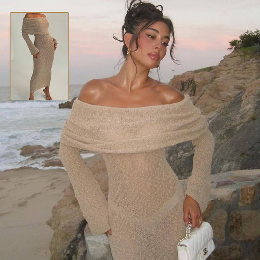 Knitted Long-sleeved Dress