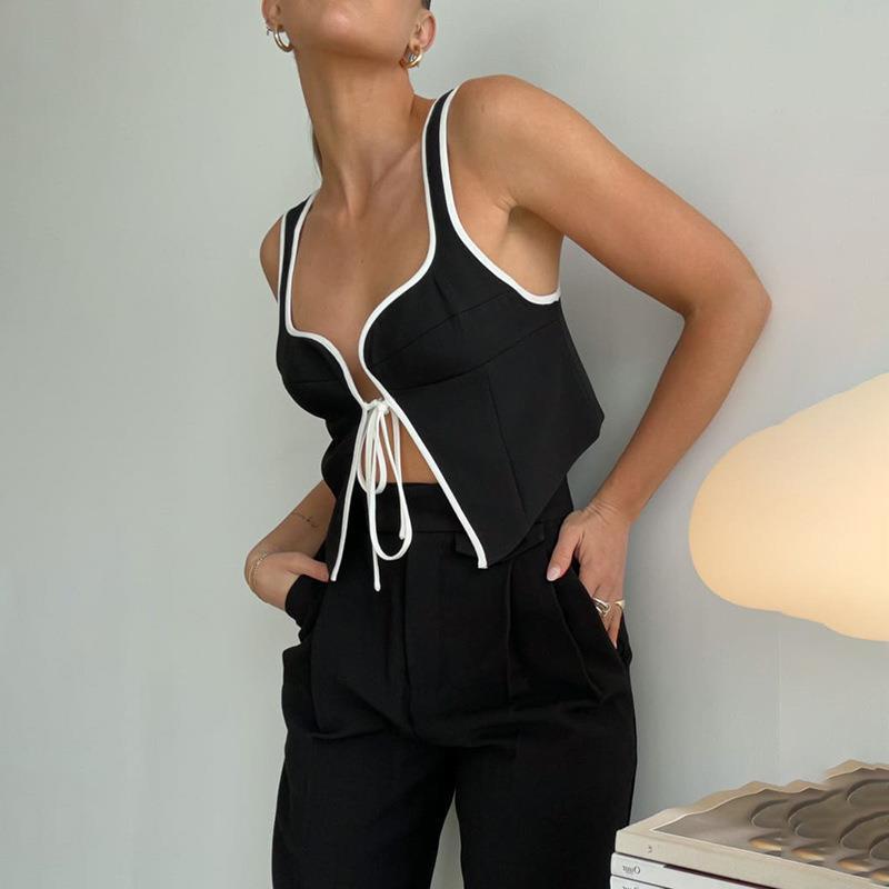 Elegant Shoulder Strap Vest