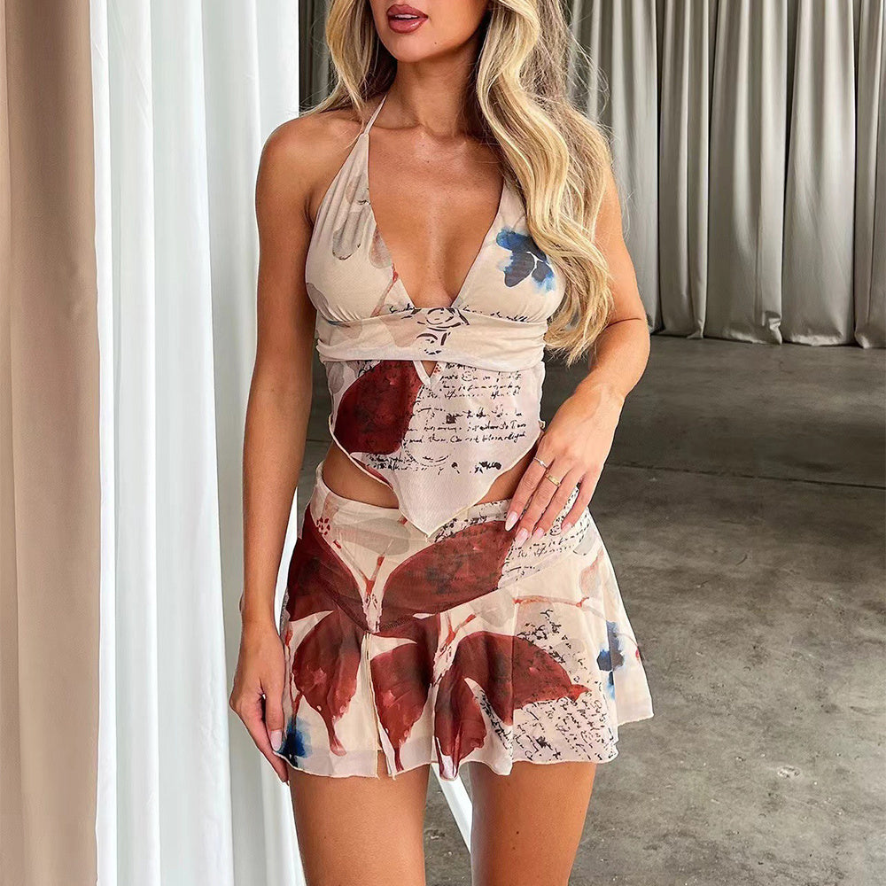 2Pcs Printed Dress