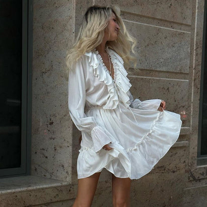 Ruffle Sleeve Dress