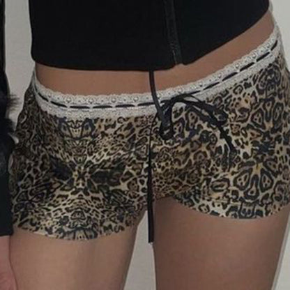 Leopard Low Waist Shorts