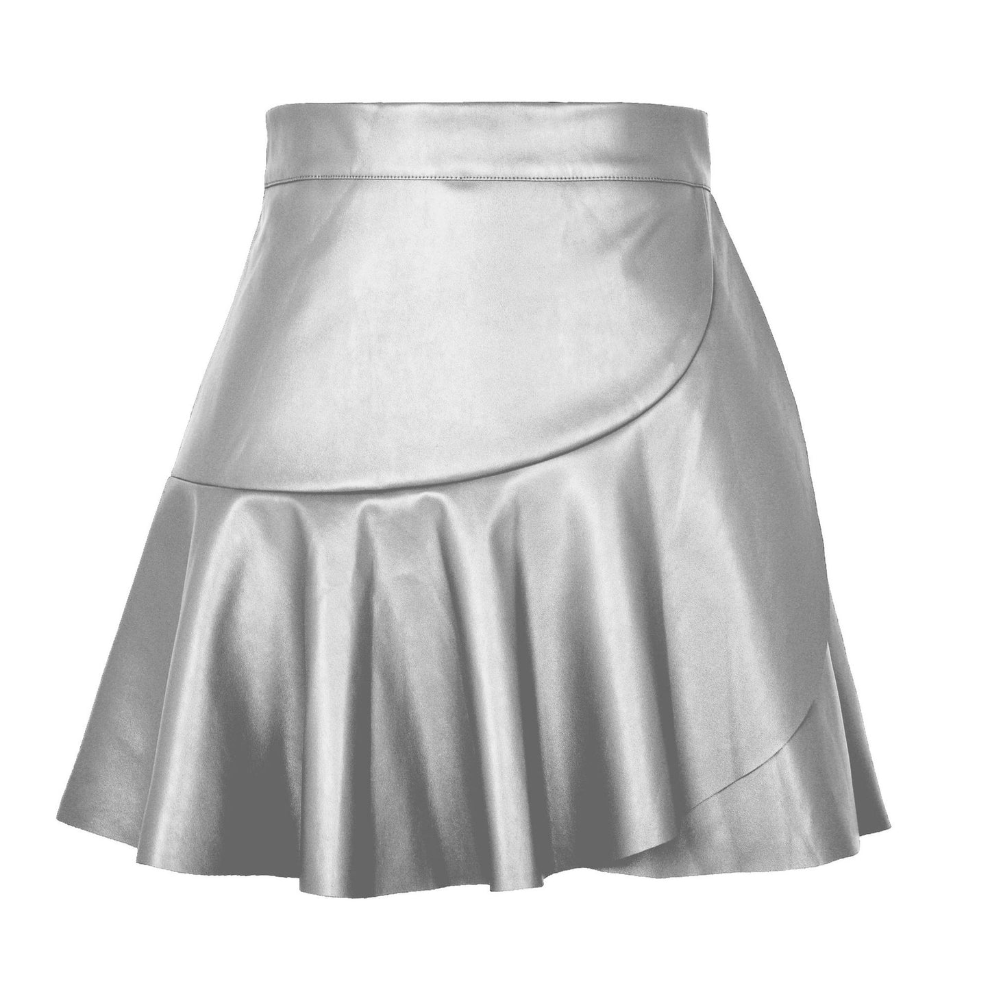 High Waist Leather Skirt