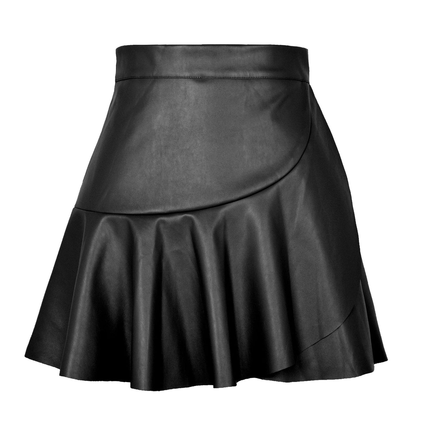 High Waist Leather Skirt