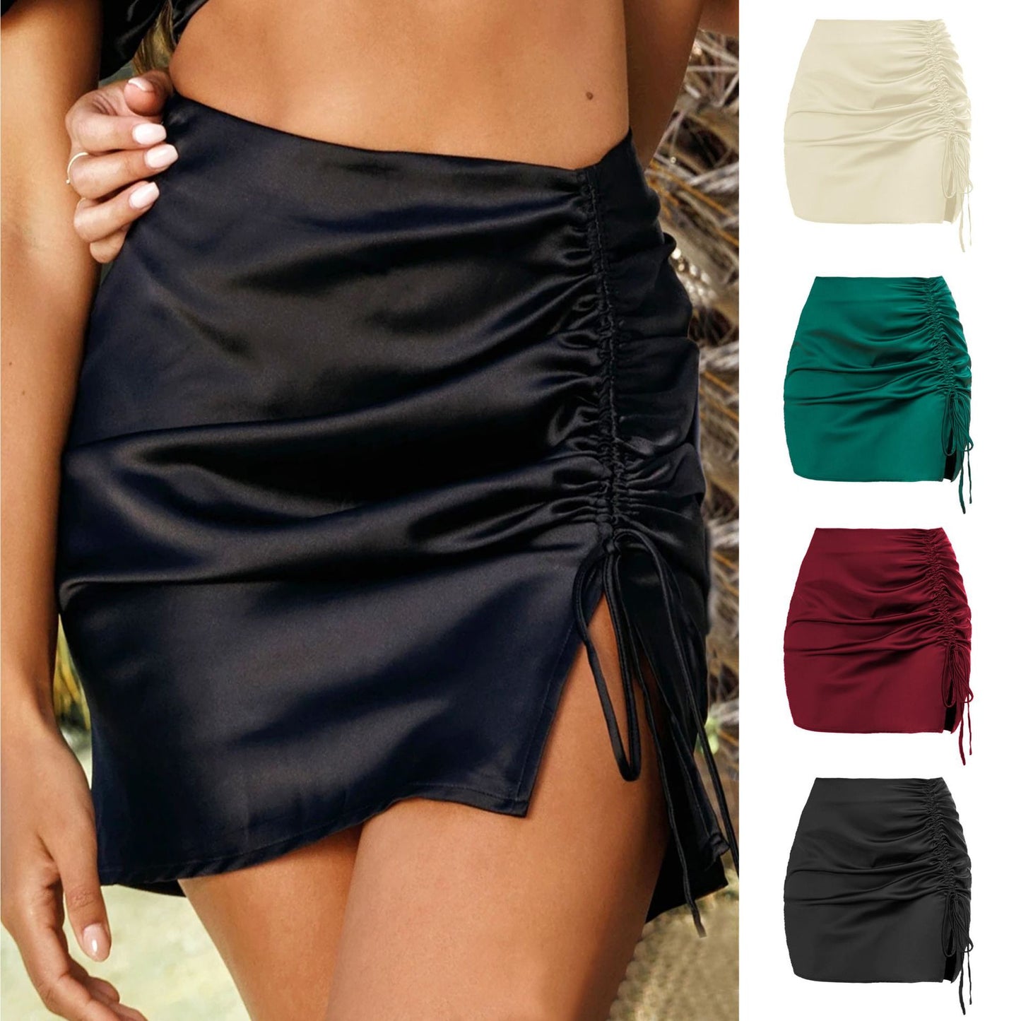 High Waist Zip Skirt