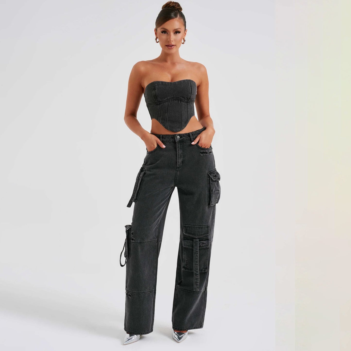 Tube Top Jeans Pants