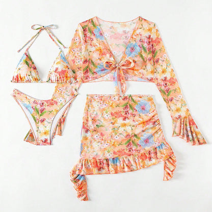 Beach Dress Bikini Four-piece Suit