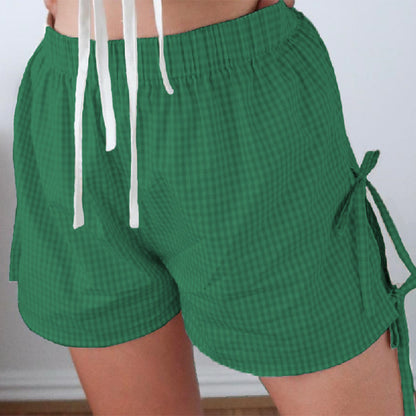 Loose Shorts With Lace-up Design