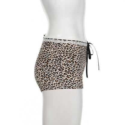 Leopard Low Waist Shorts