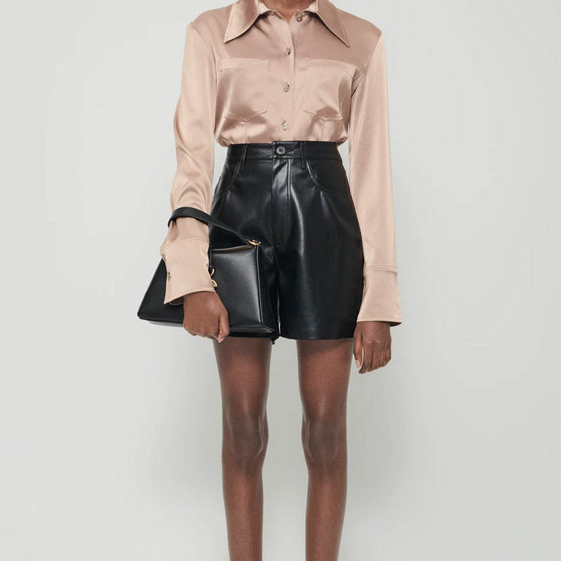 Leather High Waist Skirt