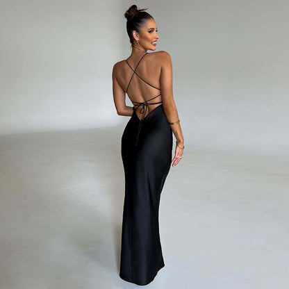 Hip Wrap Long Dress