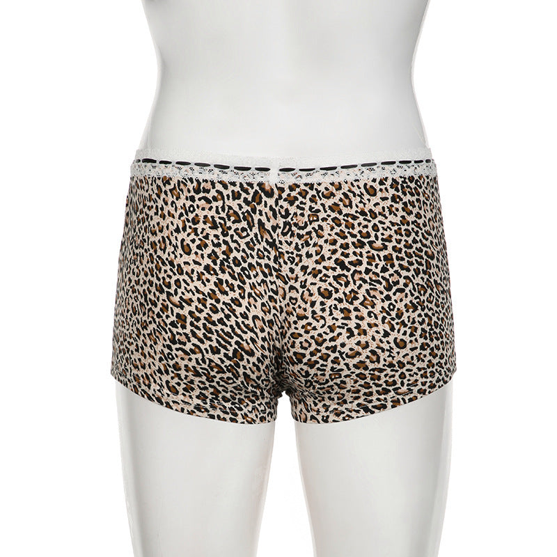 Leopard Low Waist Shorts