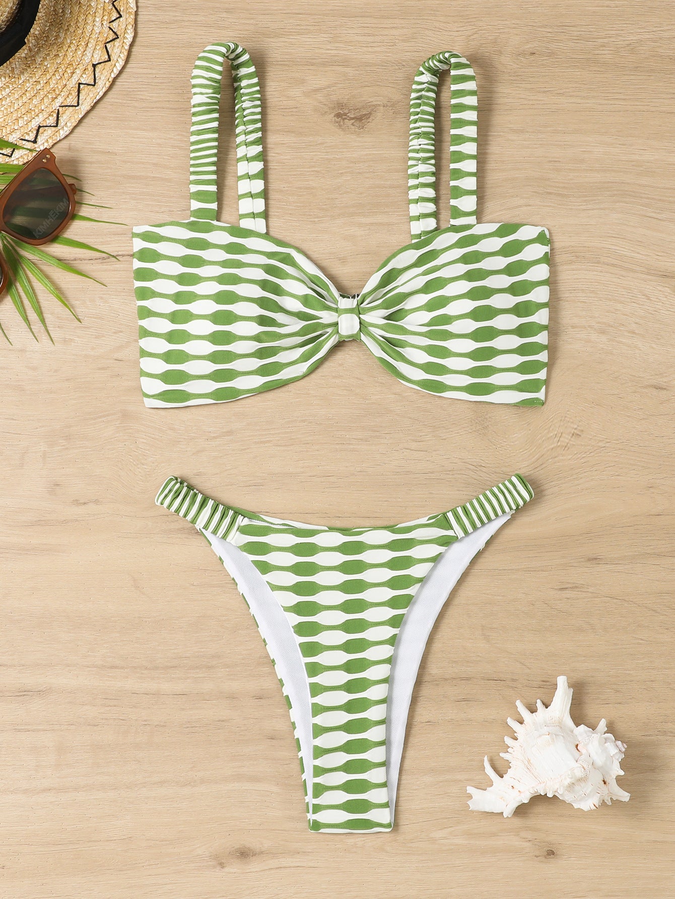 Sexy Striped Print Bikini Summer