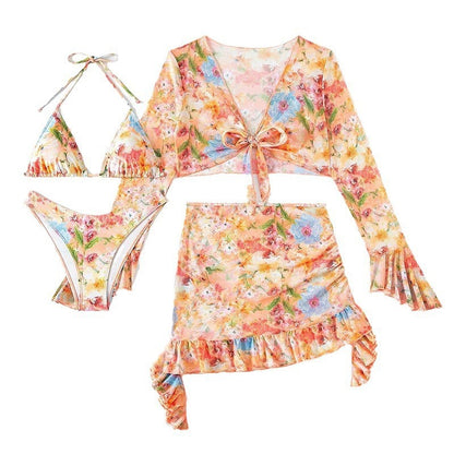 Beach Dress Bikini Four-piece Suit